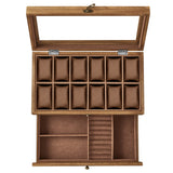 Songmics — Caja de Madera Premium para 12 Relojes