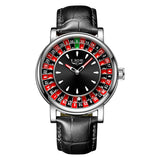 LIGE Las Vegas Roulette — Reloj con Bisel Giratorio