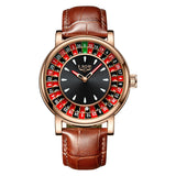 LIGE Las Vegas Roulette — Reloj con Bisel Giratorio