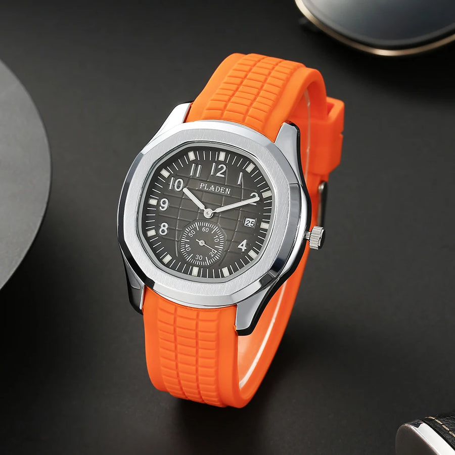 PLADEN Reloj Deportivo Hombre — Silicona y Cuarzo
