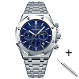BINBOND B0161 — Reloj Hombre Luminoso Acero Inoxidable