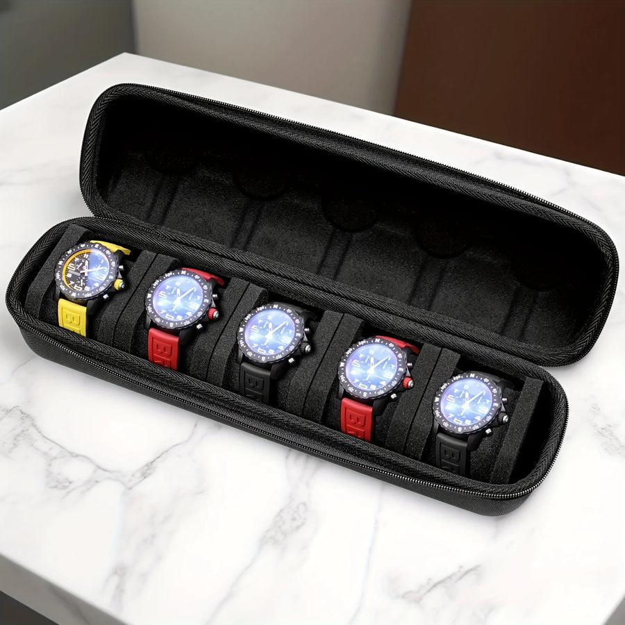 Estuche Expositor de 5 Relojes — Presentación Elegante