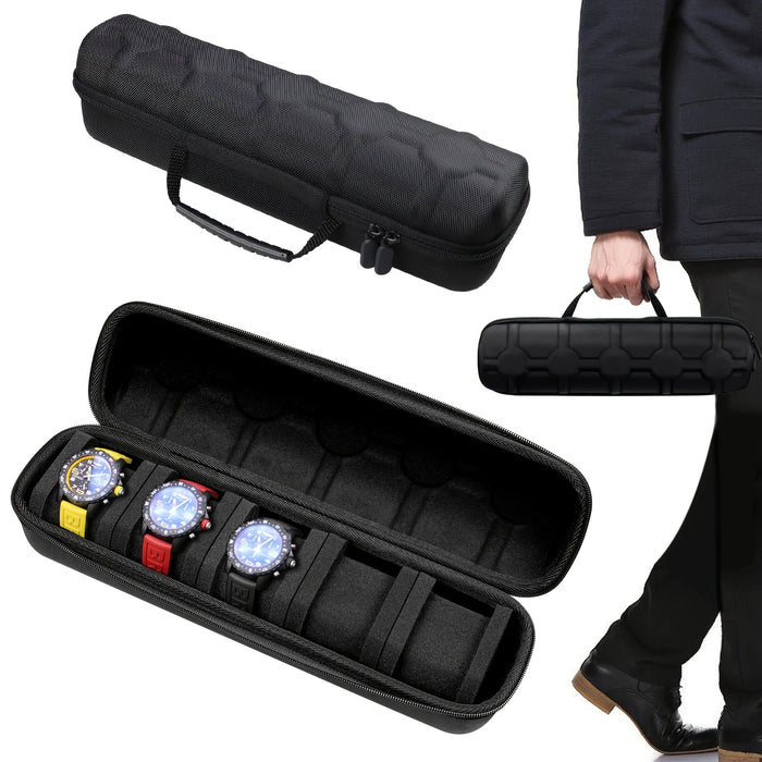 Estuche Expositor de 5 Relojes — Presentación Elegante