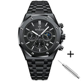 BINBOND B0161 — Reloj Hombre Luminoso Acero Inoxidable