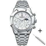 BINBOND B0161 — Reloj Hombre Luminoso Acero Inoxidable