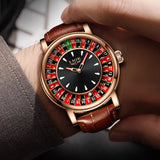 LIGE Las Vegas Roulette — Reloj con Bisel Giratorio