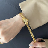 Reloj Mujer Elegante Brazalete Dorado — Cuarzo Minimalista