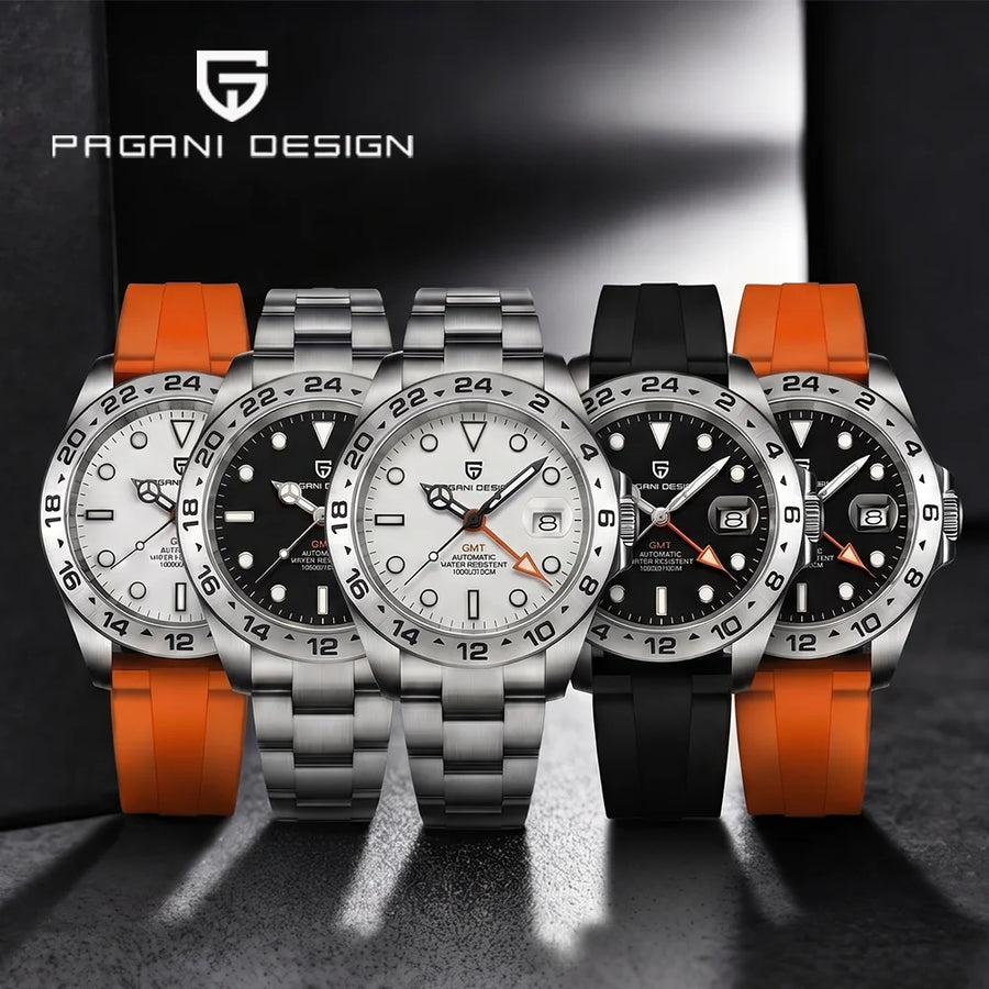 PAGANI DESIGN PD-1682 GMT — Automático Buceo y Doble Zona Horaria
