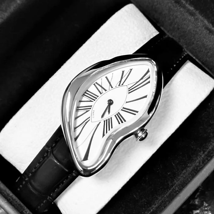 Reloj Hombre Cuarzo Vintage — Diseño Creativo Asimétrico