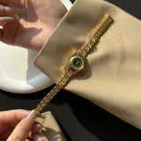 Reloj Mujer Elegante Brazalete Dorado — Cuarzo Minimalista