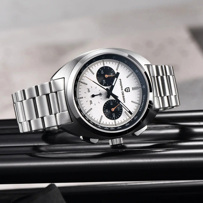 PAGANI DESIGN Panda Dial Chronograph 2025 — VK63 · Cristal Zafiro · Sport