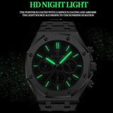 BINBOND B0161 — Reloj Hombre Luminoso Acero Inoxidable